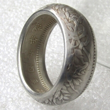 90% Silver China 1920 Yuan Shi Coin Ring Size 12-15 2024 - buy cheap