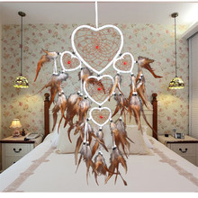 Heart Five Rings Dream Catcher Hanging  Decoration Ornaments Home Decor Handmade Pendant decoracao para casa #006 2024 - buy cheap