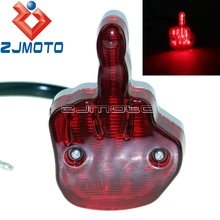 Motorcycle F*** YOU Middle Finger LED Tail Light For Harley Chopper Yamaha Honda Rear Light 2024 - buy cheap