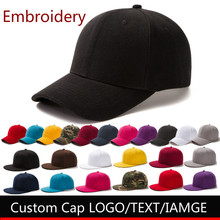 Custom Hat Print LOGO Custom Baseball Hat Flat Hat Hip Hop Hat DIY Cap Embroidery 2024 - buy cheap