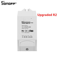 Sonoff-interruptor inteligente Pow R2, dispositivo con Wifi, Control por aplicación, funciona con Alexa, 15A 2024 - compra barato