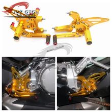 Conjunto traseiro da motocicleta cnc ajustável rearsets apoio para os pés pé resto ducati 959 panigale 2016 2017 2018 2019 2024 - compre barato