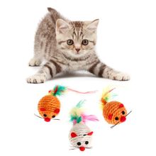 1 шт./лот игрушки для кошек Ложные сизаль мышь игрушка для кошек котенок игра Когтеточка принадлежности для тренировки животных товары для кошек 2024 - купить недорого