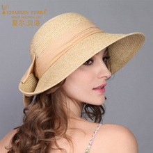 Lady New Straw Hat Female Summer Travel Sun Cap Prevented Bask Wide Brim Folding Eaves Sun Cap Girls Outside Leisure Hat B-4867 2024 - buy cheap