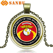 Clásico Semper Fidelis Estados Unidos Marine Corps colgante collar Retro joyería hecha a mano 2024 - compra barato