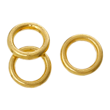 DoreenBeads цинковый сплав, закрытая пайка, кольца, кольца золотого цвета, диаметр 6 мм (2/8 дюйма), 80 шт. 2024 - купить недорого