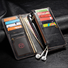 Funda de piel auténtica con cremallera para Xiaomi Redmi Note 5 Pro, carcasa de 5,99 pulgadas, universal 2024 - compra barato
