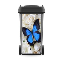 DIY Creative 3D Rubbish Bin Sticker Butterfly On Rose Wall Mural Wall Print Decal Removable self adhesive Kitchen Accessories 2024 - buy cheap