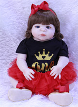 55cm Full Body Silicone Reborn Girl Baby Doll Toys 22inch Newborn Princess Toddler Babies Dolls Bathe Toy Play House Toy Doll 2024 - buy cheap