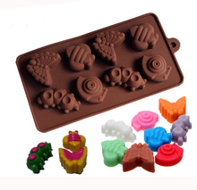 Luyou 1pcs Snails, Caterpillars, Butterflies Silicone Chocolate Mold 3D Silicone Cake Chocolate Mold Silicone Ice Trays Mould 2024 - buy cheap