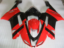 Kit de carenado de motocicleta para KAWASAKI Ninja ZX6R 07 08 ZX6R 636, 2007, 2008, rojo caliente brillo, ABS, negro, juego de carenados + 7 regalos TR12 2024 - compra barato