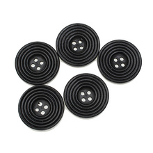 30cs 30mm Black Round 4-hole Wooden Sewing Buttons For Kids Clothes Scrapbooking Decorative Crafts Needlework DIY Accessories 2024 - buy cheap
