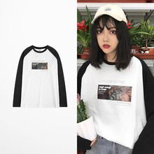 High Street Skate Carta Impressão Camisetas Homens Pullover 2018 Outono Projeto Tops Tees Harajuku Manga Longa Streetwear Casual 2024 - compre barato