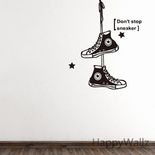 Baby Nursery Wall Sticker Sneakers Wall Decal Kids Room DIY Removable Shoes Wall Sticker Removable Children Decors N7 2024 - buy cheap
