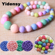 Yidensy-Cuentas espaciadoras de chicle para joyería, abalorios de bolas redondas de 6mm, 8mm, 10mm, 12mm, 100 Uds. 2024 - compra barato