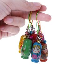 Hbb 1pc novo bonito russo aninhamento bonecas matryoshka boneca chaveiro telefone cabide saco presentes (cor aleatória) 2024 - compre barato