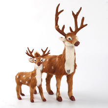 simulation sika deer toy  real fur deer hard model home decoration chirstmas gift h1203 2024 - buy cheap