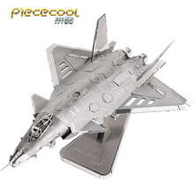 Piececool-rompecabezas 3D de Metal J20 JET fighter para niños, modelo DIY, corte láser 3D, ensamblaje, juguetes, decoración de escritorio, regalo 2024 - compra barato