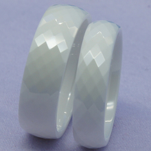 6mm classic facet white hi-tech scratch proof ceramic ring 1pc 2024 - buy cheap