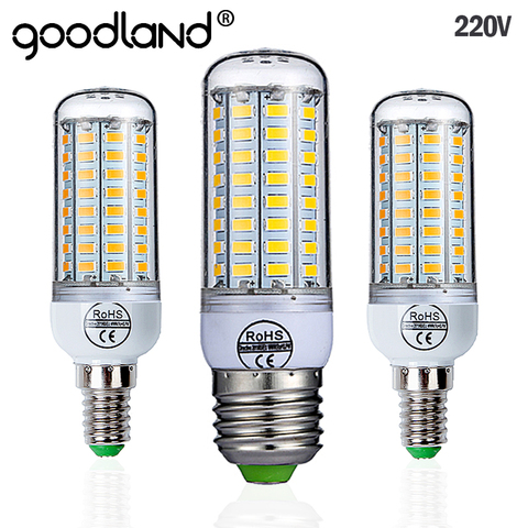 Goodland E27 LED Lamp 220V LED Bulb SMD 5730 E14 LED Light 24 36 48 56 69 72 LEDs Corn Bulbs Chandelier For Home Lighting 2022 - buy cheap