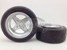 Neumáticos de turismo prepegados, 4 Uds., 1/10, con borde de rueda Classic3S (pintura plateada), 6mm offset, apto para neumático 1/10 para turismo 1/10 2024 - compra barato