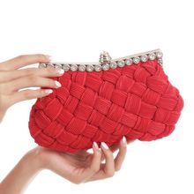 Fashionable tide bag New design diamond women's evening bag multicolor bridal bag dark red Banquet party bag female shoulder bag 2024 - buy cheap