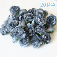 20pcs Artificial Flower 3cm Mini Silk Rose Flower Head Wedding Party Home Decoration DIY Wreath Headwear Candy Box Accessorie 2024 - buy cheap