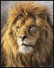 Needlework for embroidery DIY DMC High Quality - Counted Cross Stitch Kits 14 ct Oil painting - Portrait of Lion I 2024 - buy cheap