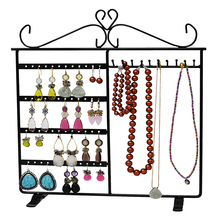 SZanbana Black Earring Holder Jewelry Organizer Necklace Hanger Wall Stand Rack Black Classic Display 2024 - buy cheap