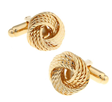 Factory Price Retail Cuff links Wholesale Gift Fashion Copper Material Golden Round Spiral Design CuffLinks Free Shipping 2024 - buy cheap