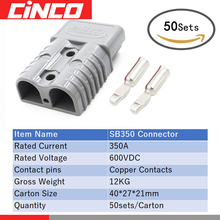 50Sets / Carton 600 V 350 A SB350 Connect Plug Carvan Charger Battery DC Power Connector Portable high temperature resistance 2024 - buy cheap