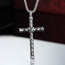 Cross Necklace & Pendant for Men Snake Scales Design Stainless Steel Fashion Jewelry 2024 - buy cheap