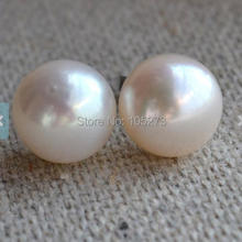 Pendientes de plata de ley con perlas de agua dulce para dama de honor, tachuelas de plata de ley AAA de 11-11,5 MM, color blanco, perfecto para regalo de boda 2024 - compra barato
