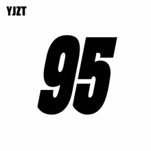 YJZT 15 см * 15 см Модный номер 95 Виниловая наклейка для автомобиля, декорация, графическая черная/серебристая, с рисунком, для автомобиля, с рисунком 2024 - купить недорого