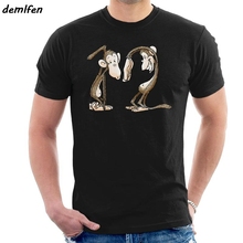 Verão engraçado 12 macacos formas de macaco camiseta masculina manga curta o-pescoço camisa de algodão harajuku streetwear novos camisetas 2024 - compre barato
