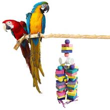 Новое поступление птица жевательная игрушка для попугаев попугай деревянный шар струнная игрушка в клетку, украшение птица жевательные игрушки товары для домашних животных Птицы попугаи 2024 - купить недорого