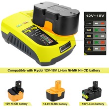 Быстрая 3A для зарядного устройства RYOBI 12 14,4 в 18 в Ni-CD Ni-MH Li-Ion P110, P111, P107 P108 для Ryobi one + аккумулятор P117 высокого качества 2024 - купить недорого