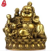 Chinese Pure Bronze Five Kid Child RuYi Happy Laughing Maitreya Buddha Statue 2024 - buy cheap