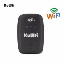 KuWFi разблокированный 3G 4G Wifi роутер Точка доступа Мобильный портативный карманный беспроводной автомобильный Wifi модем 2000mAh аккумулятор открытый Wifi роутер 2024 - купить недорого