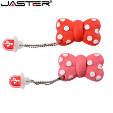 JASTER USB 2.0 Flash Drive Cartoon Kitty Bowknot Pen Drive 4GB 8GB 16GB 32GB 64GB  Memory Stick Pink Bowknots External Storage 2024 - buy cheap
