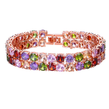 Bettyue Multicolour Bracelet Gorgeous Chain Link Bracelet for Women Shining AAA Cubic Zircon Crystal Jewelry Wedding Gift 2024 - buy cheap