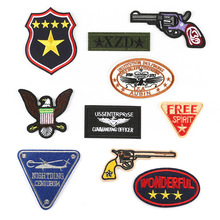 Embroidery cloth stickers patch punk style clothing accessories camouflage English alphabet badges badges clothes stickers 2024 - buy cheap