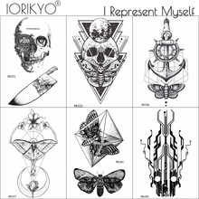 3D Sketch Arm Stereoscopic Moth Geometric Skull Tattoos Stickers Body Arm Tattoo Temproary For Men Women Tatoos Fake Waterproof 2024 - buy cheap