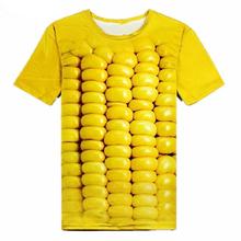 Novo clássico de ouro milho seriest camisa das mulheres dos homens 3d printe hip hop streetwear casual verão topos dropshippi 2024 - compre barato