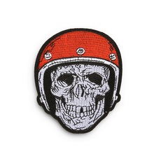 Presentes promocionais ornamentos customizados patches bordados logotipo boné de beisebol chapéu crânio bordado costura em ferro em aplique 2024 - compre barato