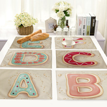 CAMMITEVER 2pcs Cartoon Letters Candy Cake Coffee Drink Placemat Tableware Spinning Coasters Drinks Table Cup Mat Home Decor 2024 - buy cheap