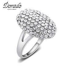 Rhinestones Big Rings For Women Retro New Alloy Engagement Wedding Party Female Finger Ring Fashion Jewelry 2024 - buy cheap