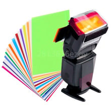 12 Color Photographic Color Gels Filter Card Lighting Diffuser for Canon Nikon Yongnuo Flash Nissin Speedlite 2024 - buy cheap