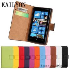 KAILYON Luxury Retro Real Genuine Leather Wallet Case For Nokia Lumia 820 Flip Stand Book Style Cell Phone Cover Bag With Card H 2024 - buy cheap