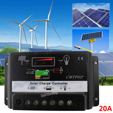 Adjustable 20A AMP PV Solar Panel Charge Controller PWM Battery Regulator With CE 12V/24V Auto Switch for Lamp Street Lights 2024 - buy cheap